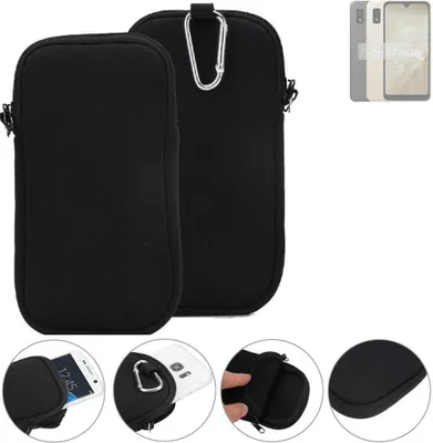 Produktbild von K-S-Trade Neopren-Hülle Handyhülle kompatibel mit Sharp Aquos Wish3 Schutzhülle Neoprenhülle Sleeve Schutz-Hülle Gürtel Tasche Case Holster