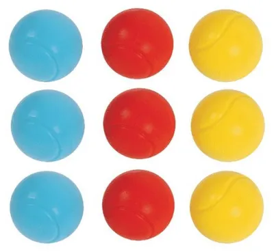 Image de Set de 9 balles de tennis en mousse - jeu de raquettes enfant - sport plein air
