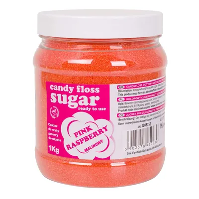Immagine prodotto di Zucchero filato colorato rosa al gusto di lampone 1kg
