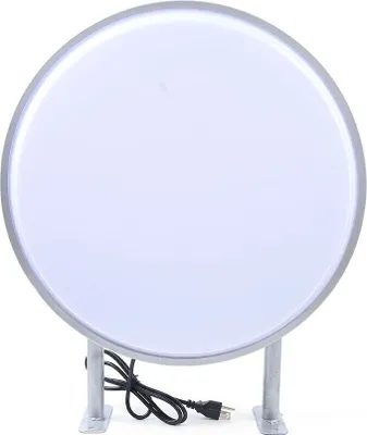 Image de 50cm Caisson lumineux LED double face extérieur rond Boîte lumineuse Enseigne lumineuse Enseigne nasale Publicité lumineuse