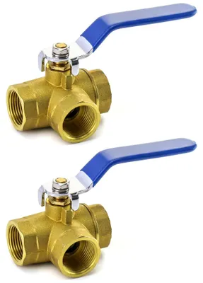 Produktbild von 2 Kugelhähne mit Innengewinde – Langlebiger Messing-Wasserhahn