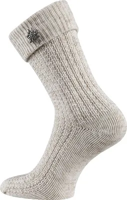 Produktbild von TippTexx 24 2 Paar Trachtensocken mit abnehmbaren Edelweiß Pin, Größe 43-46