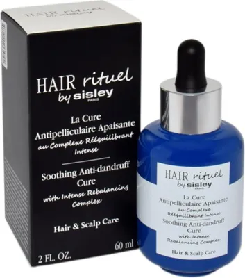 Produktbild von Sisley Soothing Anti-Dandruff Cure, 60 ml, Tropfflasche, Alle Haare, Antischuppen, Beruhigend, 1 Stück(e), AQUA/WATER/EAU, ALCOHOL DENAT., PEG-40 HYDROGENATED CASTOR OIL, 1,2-HEXANEDIOL, PENTYLENE GLYCOL,...