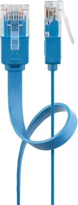 Obrázek produktu pro Síťový kabel CAT 6 plochý U/UTP, modrý, 0,5 m