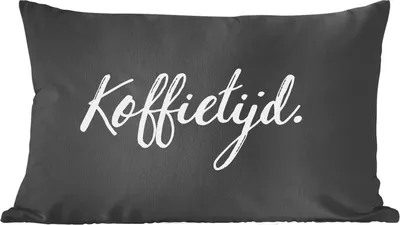 Produktbild von MuchoWow® Zierkissen Sofakissen Wohnzimmer Dekokissen 60x40 cm Zitate - Sprichwörter - Kaffee - Kopfkissen - Polster mit Foto