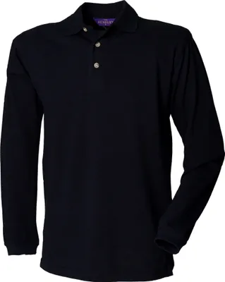 Produktbild von Henbury Herren Polo-Shirt, Langarm RW618 (Xlarge) (Marineblau)