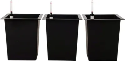 Image de VIVANNO Accessoires pour bacs à plantes en plastique RACCORDEMENT Arrosage conique, noir mat - 29x29x32 cm