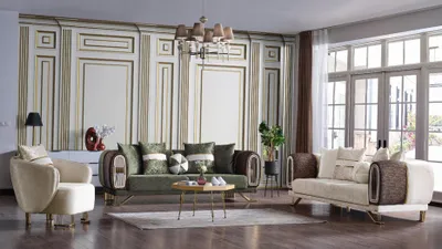 Image de Canapé design 3+3+1 places Couch Polster Set Nouveau