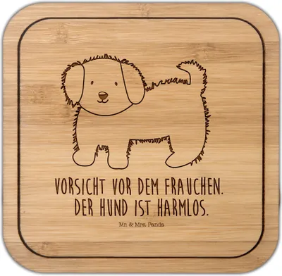 Produktbild von Mr. & Mrs. Panda Untersetzer Kork Hund Flauschig - Transparent - Geschenk, Hundeliebe, Tassenuntersetzer, Kunststoff-Untersetzer, Coaster, gläseruntersetzer, Haustier