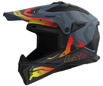 Obrázek produktu pro Motokrosová přilba LS2 MX708 Fast II Wash, černá/šedá/oranžová, XS (53/54)