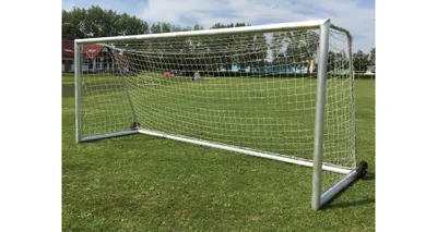 Zdjęcie produktu dla LEÓN DE ORO Siatka do piłki nożnej A5 M100 biała opakowanie 1 szt