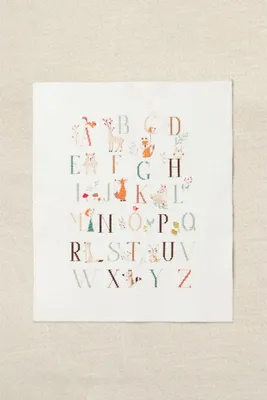 Productafbeelding van DMC "Alphabet Animal Sampler" kruissteekset, 25,7 x 35,5 cm