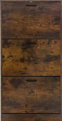 Obrázok produktu pre ML-Design skrinka na topánky s 3 výklopnými priehradkami, 60x24x120,5 cm, hnedá, komoda na 18 párov topánok, sklápací botník na topánky