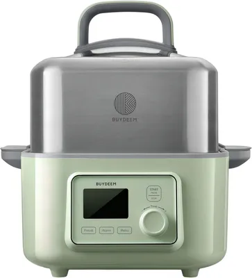 Produktbild von Multikocher Multifunktionaler 5-in-1 Dampfgarer mit 6 Programmen 5  Kapazität, Timer bis 18 Std., Anti-Tropf-Deckel & Zubehör