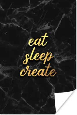 Produktbild von MuchoWow® Poster Zitat - Schlaf - Gold - Marmor 40x60 cm - Plakate für die Wand - Poster Babyzimmer