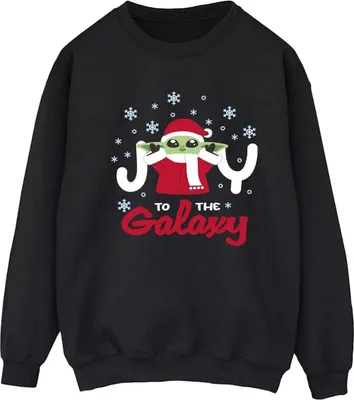 Produktbild von Star Wars - "The Mandalorian Joy To The Galaxy" Sweatshirt für Damen BI39965 (4XL) (Schwarz)