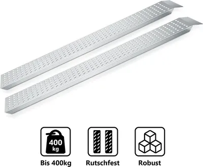 Produktbild von Fiqops 2X Auffahrrampe Verladerampe Rampe Verladeschiene Auto Laderampe für Motorrad, Anhänger bis 400kg