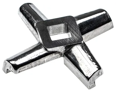 Produktbild von vhbw Messer Kreuzmesser Gr. 32 für Fleischwolf - 15,1 x 15,1 mm, Edelstahl
