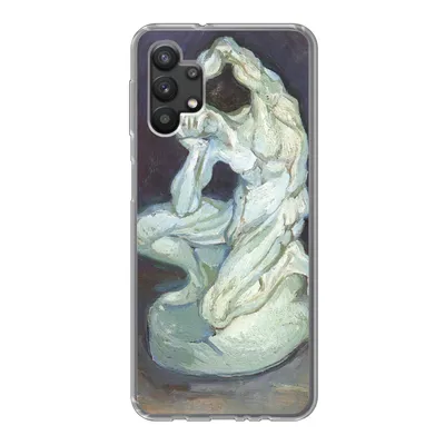 Produktbild von MuchoWow® Handyhülle Schutzhülle Hülle für Samsung Galaxy A32 5G Gipsskulptur eines knienden Mannes - Vincent van Gogh Silikon Softcase Handy Hülle - Softcase