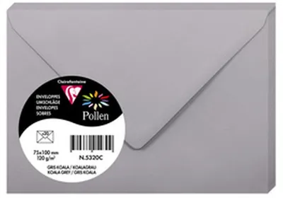 Obrázok produktu pre Clairefontaine 5320C, Šedá, 120 g/m², 100 mm, 75 mm, Forest Stewardship Council (FSC), Francúzsko