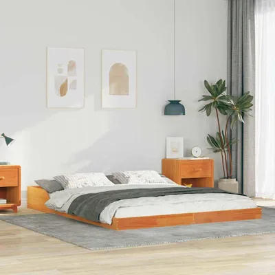 Produktbild von Möbel Bettgestell Wachsbraun 160 x 220 cm Massivholz Kiefer - Klassische Betten 873378
