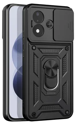 Obrázek produktu pro Pouzdro Avizar pro telefon Redmi Note 17 s držákem a krytem objektivu fotoaparátu, barva černá