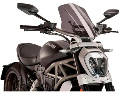 Produktbild von Puig Carenabris New Generation Ducati S Diavel/x Diavel Verstellbare Windschutzscheibe Schwarz  Schwarz One Size