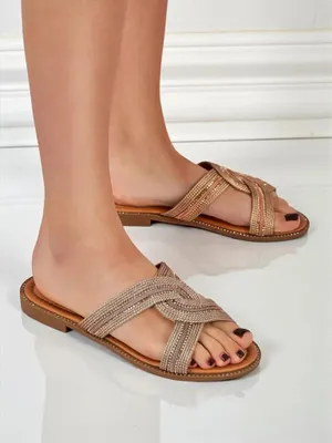 Produktbild von Royalfashion Damen-Pantoletten geflochten Woven Breeze, Größe 40
