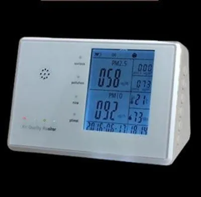 Feinstaubmessgerät PM2.5/PM10, HCHO, TVOC, Benzol, weiß