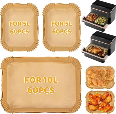 Image de Papier sulfurisé pour friteuse à air chaud, 180 pièces, pour modèles de 10 litres, accessoire de cuisine, pour la cuisine