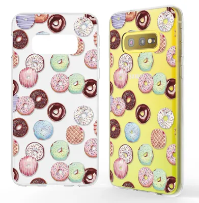 Immagine prodotto di NALIA custodia per cellulare compatibile con Samsung Galaxy S10e, Slim Motif Case Cover Case Doughnuts
