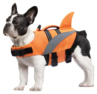 Hunde-Schwimmweste, hoher Auftrieb, reflektierend, Größe S, Orange