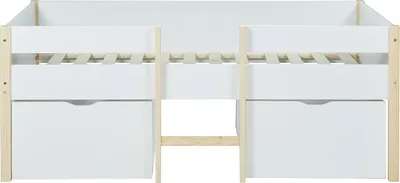 Produktbild von SISSY Hochbett - 2 Schubladen - 90 × 190 cm - weiß und eichefarben