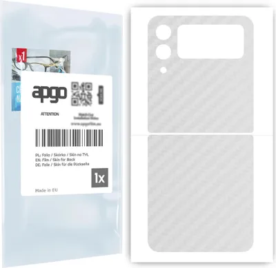 Produktbild von apgo Rückseite Schutzfolie für Samsung Galaxy Z Flip 3 -  Hinten Schutzfolie Carbon Transparent (durchsichtig), Rückseite Folie schützt vor Kratzern und Fingerabdrücken