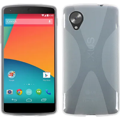 Produktbild von PhoneNatic Case kompatibel mit Google Nexus 5 - clear Silikon Hülle X-Style + 2 Schutzfolien