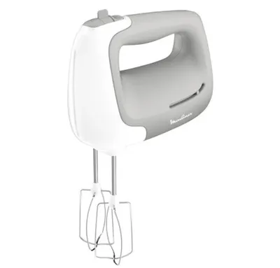 Produktbild von Moulinex PowerMix HM450B, Handmixer, Grau, Weiß, Mixen, Leiter, Kunststoff, Metall