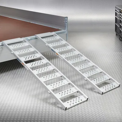 Productafbeelding van Aluminium oprijplaat inhaakbaar - 195 cm (2 stuks)