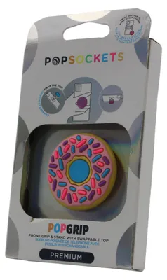 Produktbild von PopSockets PGP PopOuts D'ohnut, Griffigkeit, Weiß, Mehrfarbig, Jede Marke, 1 Stück(e)