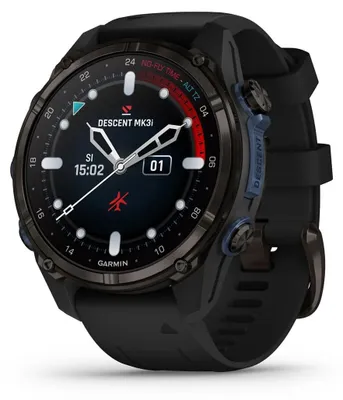 Zdjęcie produktu dla Garmin Descent Mk3i, zegarek sportowy, 43 mm, tytan, kolor szary (DLC), pasek silikonowy