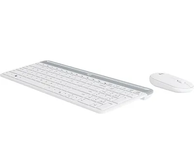 Produktbild von Logitech Slim Wireless Combo MK470 - Tastatur-und-Maus-Set - kabellos - 2.4 GHz - Nordisch - Off-White