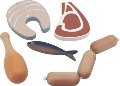 Produktbild von Sebra Holz-Fisch- und Fleischset
