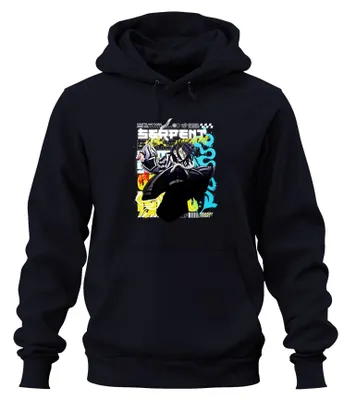 Zdjęcie produktu dla Demon Slayer Obanai Iguro Schlange Hashira Anime Japan Y2K Streetwear Uni Bluza z kapturem Kapuzenpullover, Granatowy, XXL