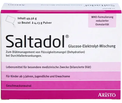 Produktbild von Saltadol Glucose-Elektrolyt-Mischung Pulver, 12 St. Beutel