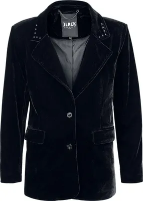 Produktbild von Black Premium by EMP Damen Essentail Samtblazer, Loose Fit schwarz L