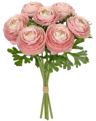 Immagine prodotto di Omgoods - Fiori artificiali rosa, 34 cm - Rami decorativi per vasi