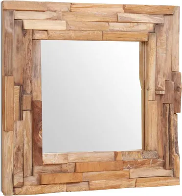 Obrázek produktu pro vidaXL Dekorativní zrcadlo Teak 60 x 60 cm Square