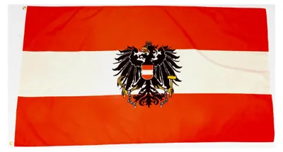 Produktbild von Flagge Österreich mit Wappen - 90 x 150 cm