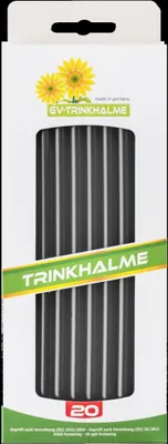 Produktbild von Mehrwegtrinkhalm aus -Kunststoff, 200 mm, schwarz, 20 Stück