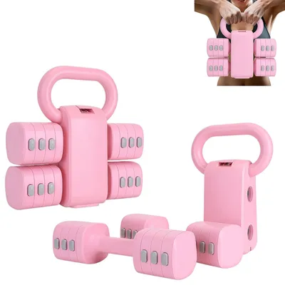 Obrázek produktu pro Činka - Nastavitelná sada 1 až 5 kg - Kettlebell a jednoruční činky 2v1 - Pro domácí trénink