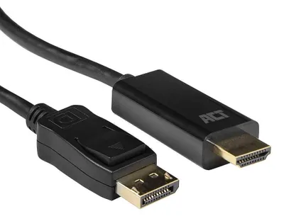 Productafbeelding van ACT AK3991, 3 meter, DisplayPort, HDMI, zwart, mannelijk/mannelijk